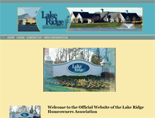 Tablet Screenshot of lakeridgehoa.net