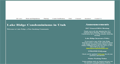 Desktop Screenshot of lakeridgehoa.com